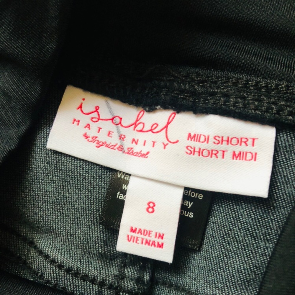 ISABEL MATERNITY Denim Shorts Black Size 6 - Picture 4 of 8